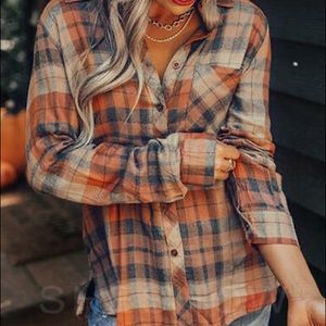 NWT XXL Pumpkin Spice Dreamer Plaid from SheShow